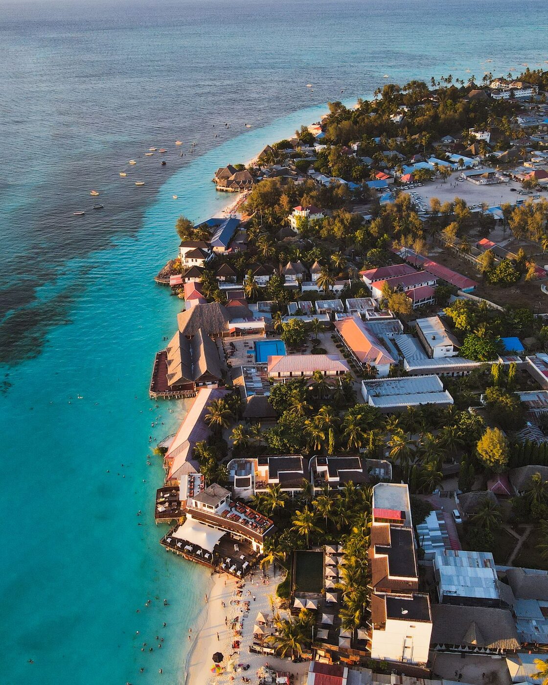 The Tanzanian coastline and its tourism economy.
